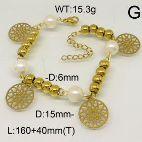 SS Bracelet  6432039bhbl-610