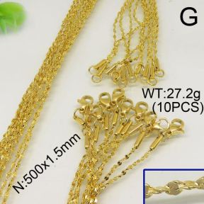 SS Necklace  6523980bkab-452