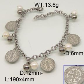 SS Bracelet  6B30014vbpb-610