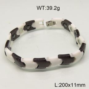 SS Ceramic Bracelet  6B90011vila-244