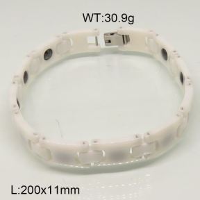 SS Ceramic Bracelet  6B90019vila-244