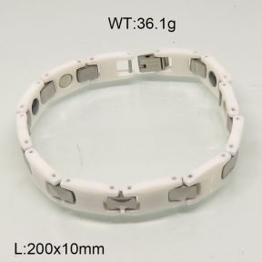 SS Ceramic Bracelet  6B90021vila-244