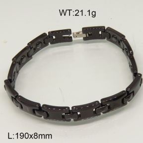 SS Ceramic Bracelet  6B90025aivb-244