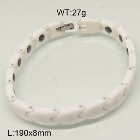 SS Ceramic Bracelet  6B90031aivb-244