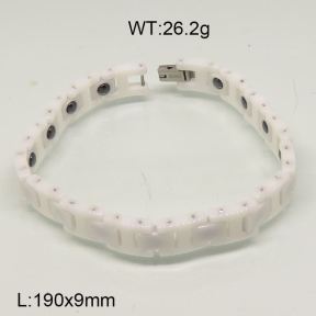 SS Ceramic Bracelet  6B90034aivb-244