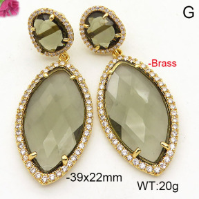 Fashion Brass Earrings  F6E41775vihb-L002