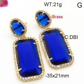 Fashion Brass Earrings  F6E41792vihb-L002