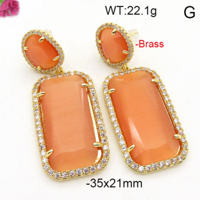 Fashion Brass Earrings  F6E41797vihb-L002