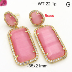 Fashion Brass Earrings  F6E41800vihb-L002