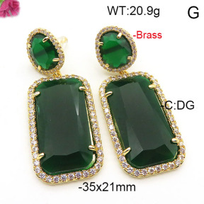 Fashion Brass Earrings  F6E41802vihb-L002