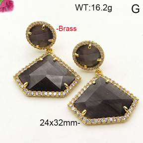 Fashion Brass Earrings  F6E41821aivb-L002