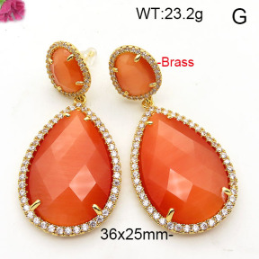 Fashion Brass Earrings  F6E41829vihb-L002