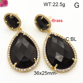 Fashion Brass Earrings  F6E41831vihb-L002