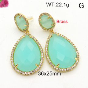 Fashion Brass Earrings  F6E41832vihb-L002