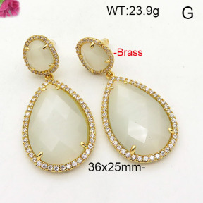 Fashion Brass Earrings  F6E41833vihb-L002