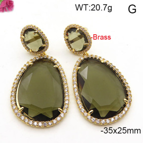 Fashion Brass Earrings  F6E41861vihb-L002