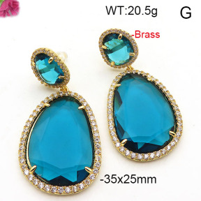 Fashion Brass Earrings  F6E41864vihb-L002