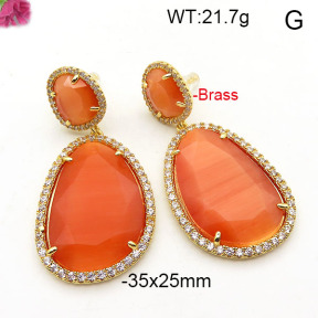 Fashion Brass Earrings  F6E41868vihb-L002