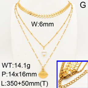 Shell Pearl Necklaces  FN0900027ahjb